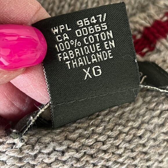 Eddie Bauer Grampa Sweater Men XLarge Beige Tan Oatmeal Crew Neck Classic Knit - Picture 10 of 13